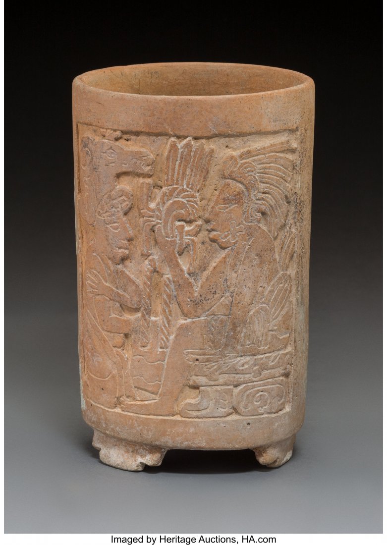 70484 A Late Classic Maya Cylinder with Carved Palace May 29, 2020