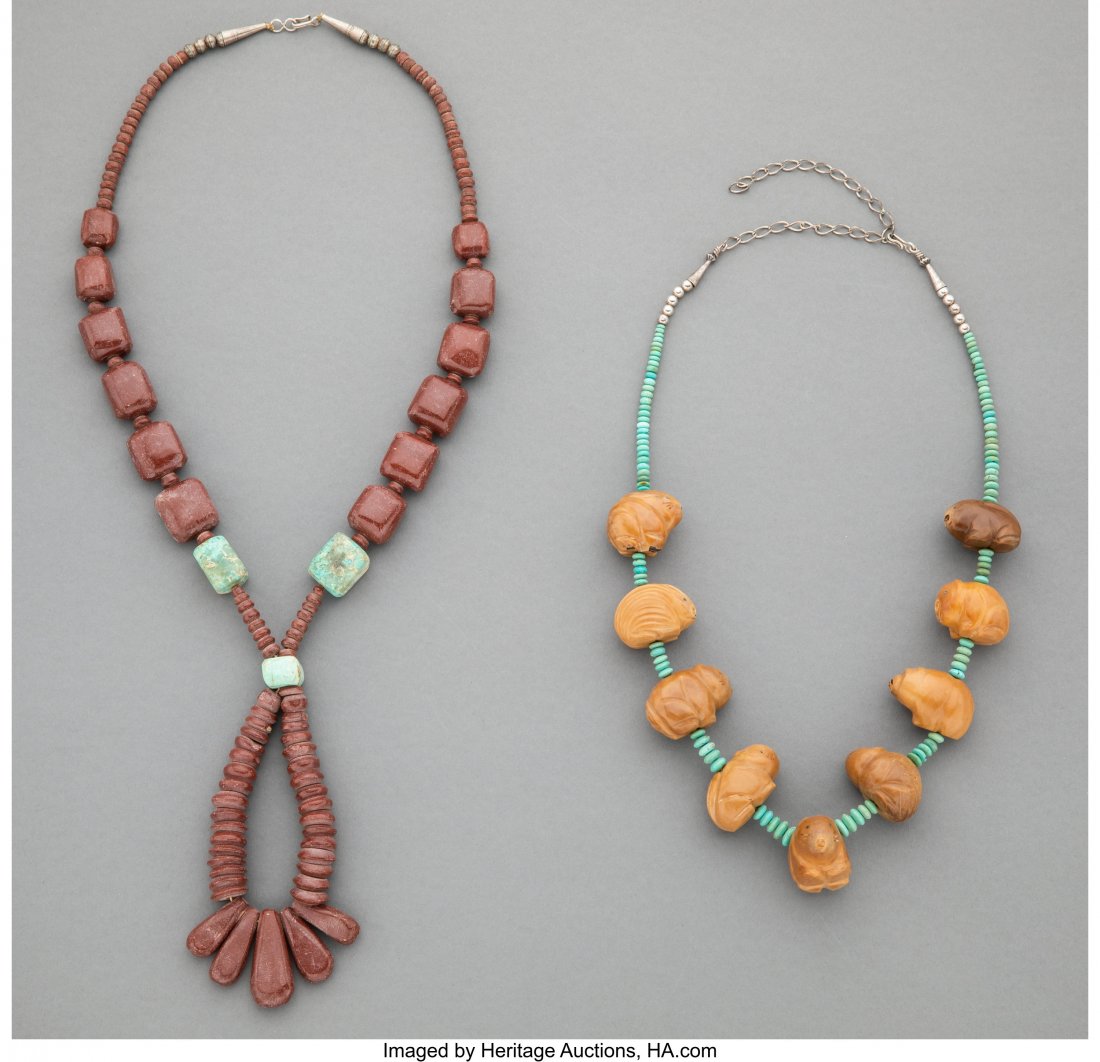 Two Southwest Necklaces  c. 1975  Lengths: 15 an (1 of 1)