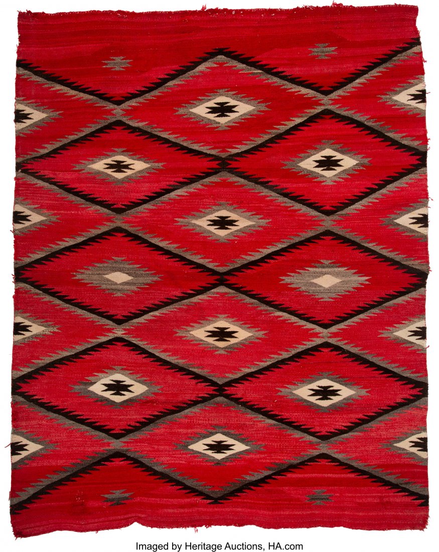 A Navajo Transitional Weaving  c. 1890  native h (1 of 2)