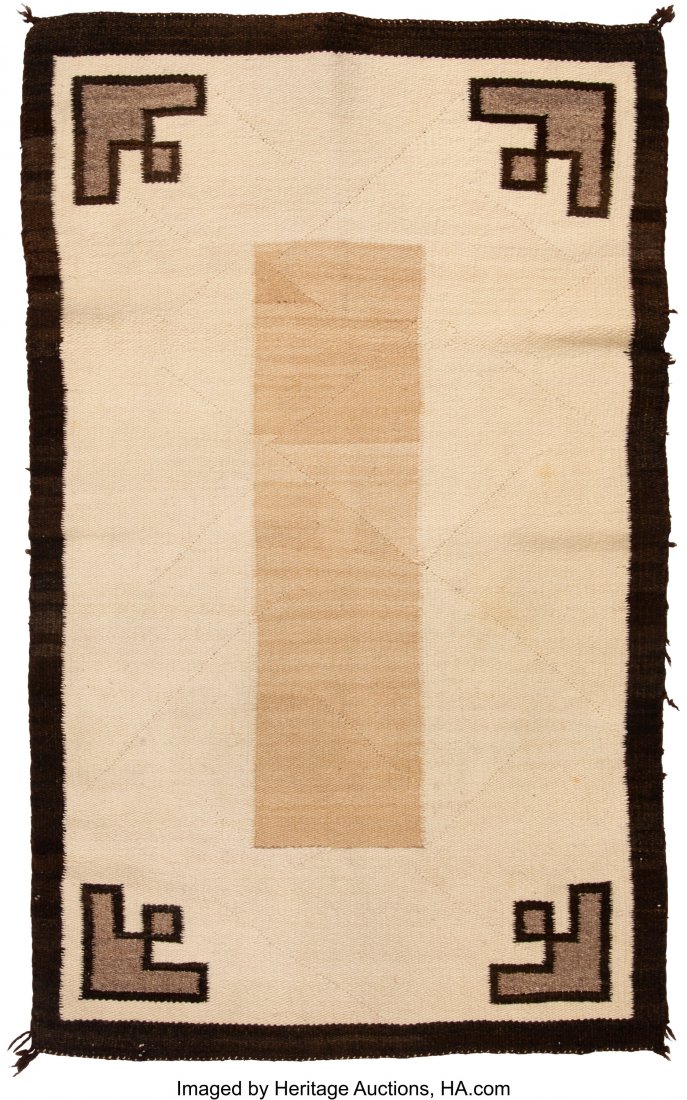 A Navajo Double Saddle Blanket   c. 1940  Dimens (1 of 2)