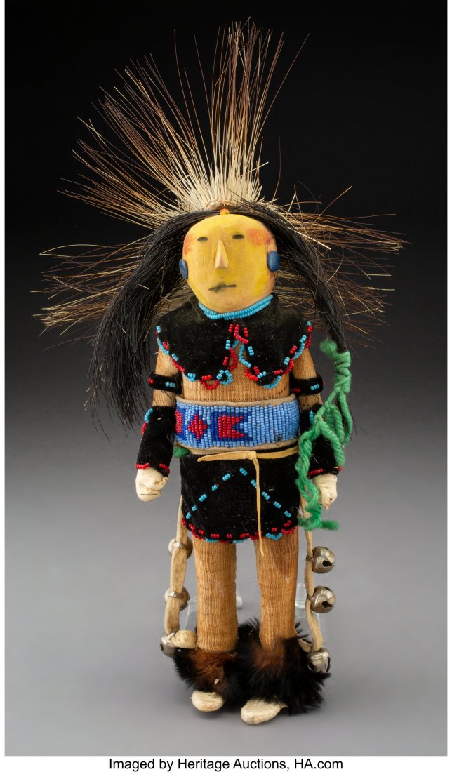 A Chippewa Male Doll  c. 1940  wood, pigments, v (1 of 2)