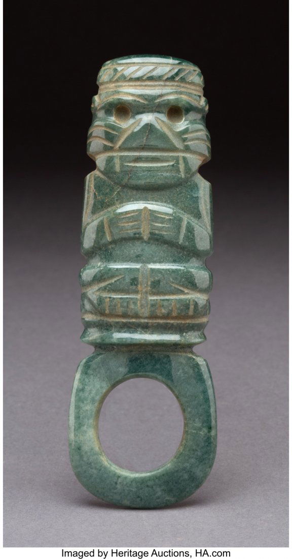 A Unique Jade Figural Pendant with Ring at Base (1 of 2)