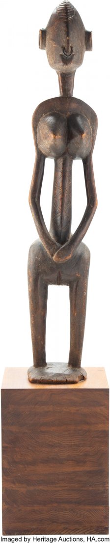 A Bamana Standing Female Figure  Mali, 20th cent (1 of 3)