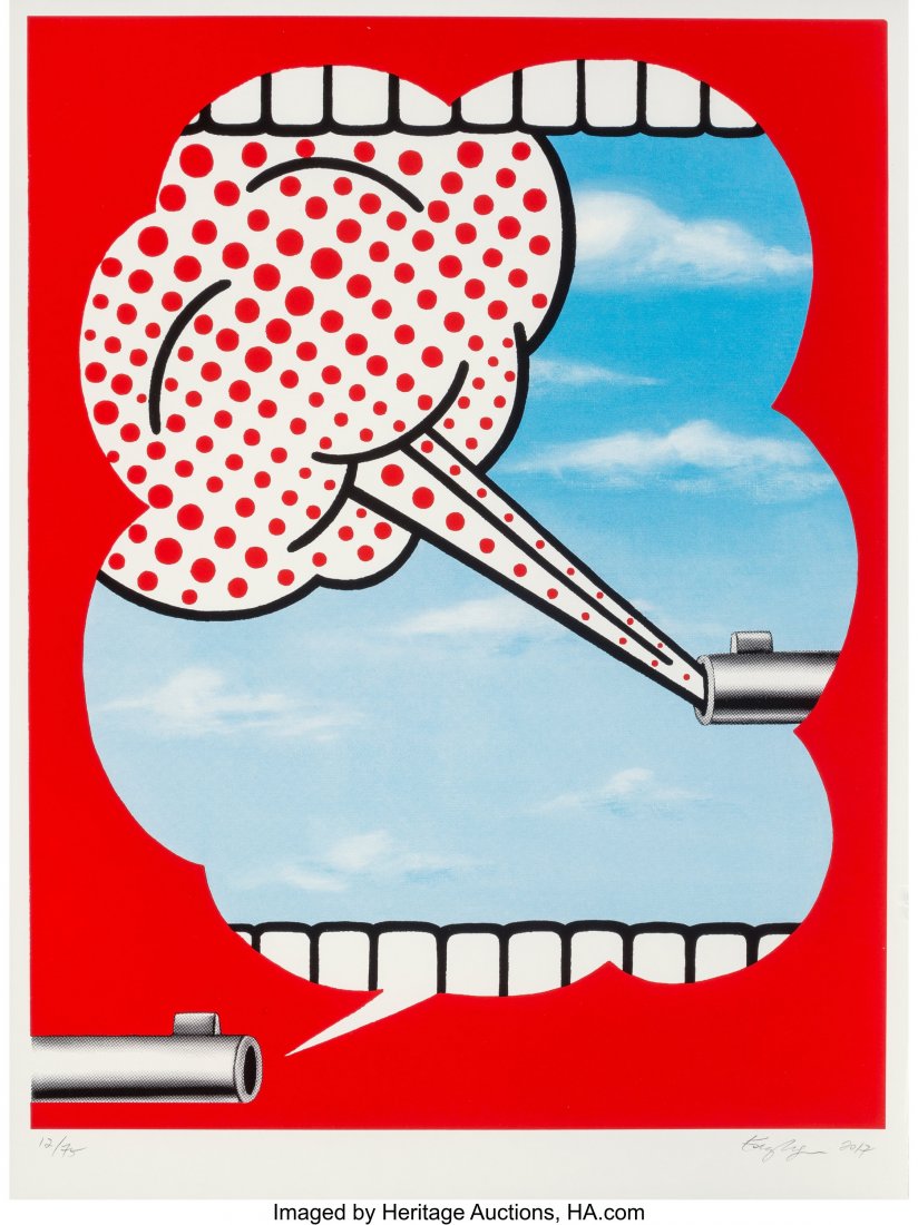 Emily Mae Smith (b. 1979) Checkhov's Gun, 2017 D: Emily Mae Smith (b. 1979) Checkhov's Gun, 2017 Digital print in colors on cotton paper 24 x 18 inches (61 x 45.7 cm) (sheet) Ed. 12/75 Signed, numbered, and dated in pencil along lower edge Published