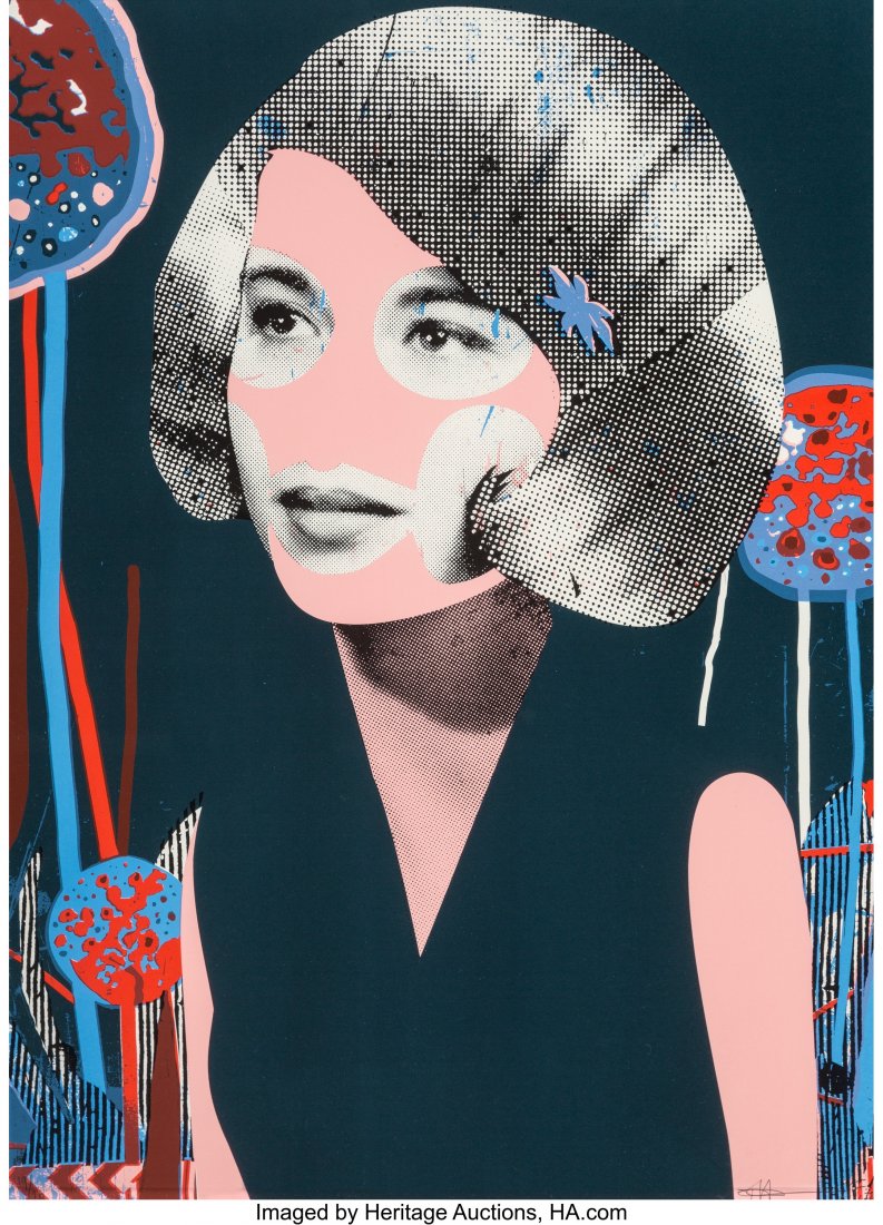 Paul Insect (b. 1971) Poppy Love (Variant), 2017: Paul Insect (b. 1971) Poppy Love (Variant), 2017 Screenprint in colors on paper 27-1/2 x 19-5/8 inches (69.9 x 49.8 cm) (sheet) Ed. 19/20 Signed and dated in ink to the reverse of the frame Published