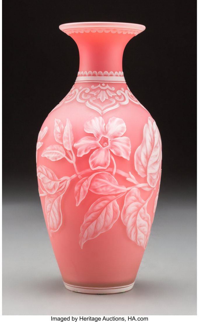 Stevens and Williams Cameo Glass Vase, circa 190: Stevens and Williams Cameo Glass Vase, circa 1900 Marks: STEVENS & WILLIAMS STOURBRIDGE ART GLASS 9 inches (22.9 cm) HID03101062020 © 2020 Heritage Auctions | All Rights Reserved
