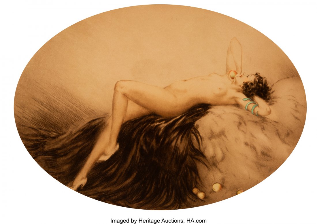 Louis Justin Laurent Icart (French/American, 188: Louis Justin Laurent Icart (French/American, 1888-1950) Eve, 1928 Etching in colors on paper 13-1/4 x 18-7/8 inches (33.7 x 47.9 cm) (image) Ed. 22 Signed and numbered in pencil along lower edge Publi