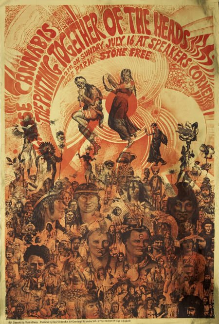 Martin Sharp Cannabis Hyde Park Poster 1967