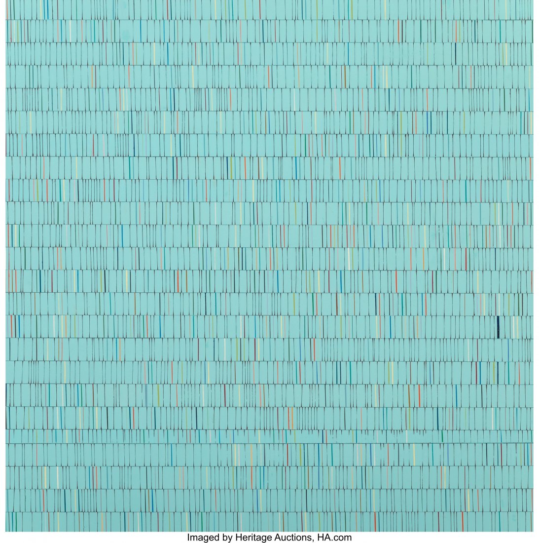 Brian Wills (20th Century) Untitled, 2005 Oil on: Brian Wills (20th Century) Untitled, 2005 Oil on enamel on wood adhered to panel 24 x 24 inches (61 x 61 cm) Signed and dated on the reverse: W.B. Wills / 2005 PROVENANCE: Private collection, Dallas.