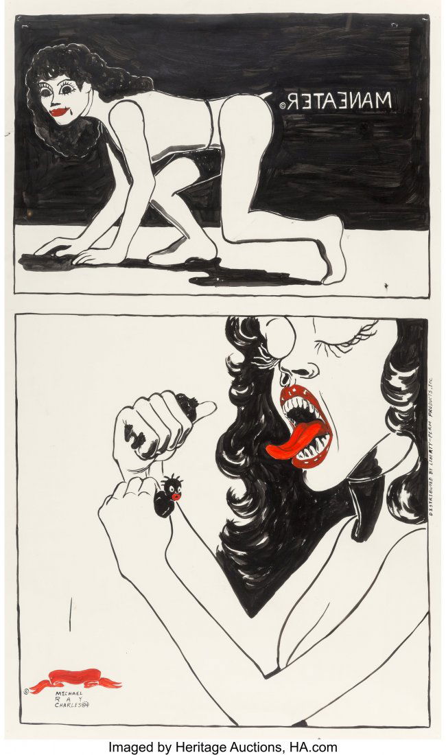 Michael Ray Charles (b. 1967) Retaenam from the: Michael Ray Charles (b. 1967) Retaenam from the series Forever Free, 1994 Acrylic latex and copper penny on paper 60 x 36 inches (152.4 x 91.4 cm) (sheet) Signed and dated lower left: Michael / Ray /