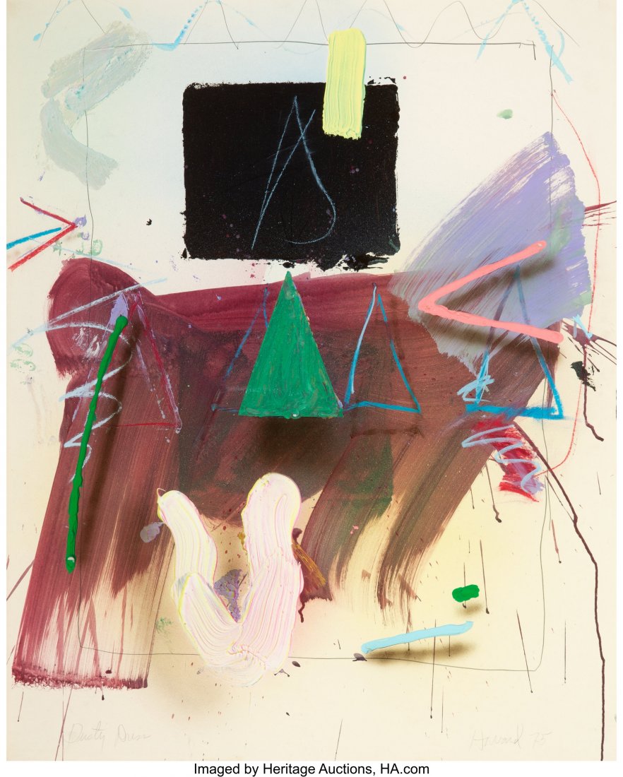 James Havard (b. 1937) Dusty Dress, 1975 Acrylic: James Havard (b. 1937) Dusty Dress, 1975 Acrylic and pencil on paper 40 x 32 inches (101.6 x 81.3 cm) Signed, titled, and dated along lower edge: Dusty Dress Havard 75 PROPERTY FROM THE COLLECTION OF