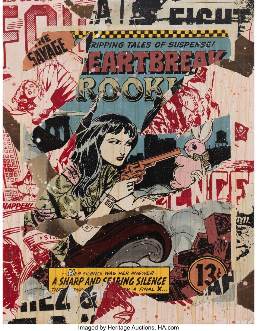 FAILE (b. 1975) Window Palette: NYC Heartbreak i: FAILE (b. 1975) Window Palette: NYC Heartbreak in Brooklyn, 2007 Acrylic and silkscreen in colors on wood 42-1/2 x 32 inches (108 x 81.3 cm) Signed and dated on the reverse: faile / 2007 HID0310106202