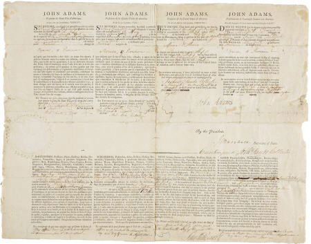 John Adams Shipping Document Signed