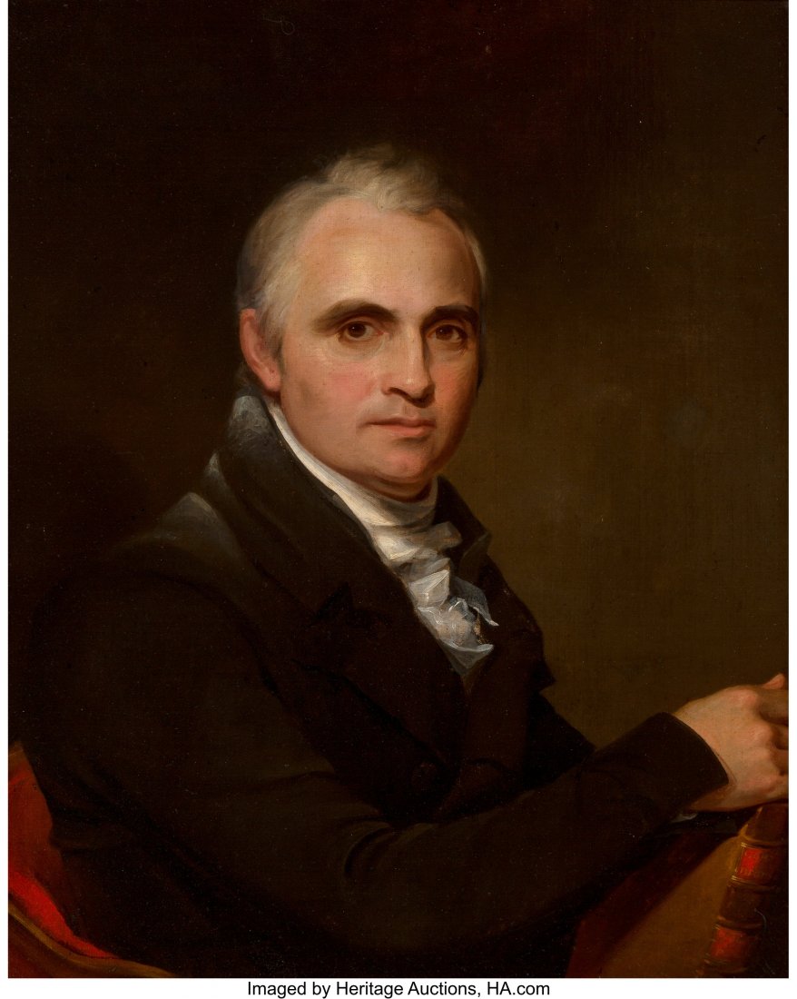 Thomas Sully (American, 1783-1872) [Possible] Po: Thomas Sully (American, 1783-1872) [Possible] Portrait of Mr. Dwight, 1807 Oil on canvas 28 x 22 inches (71.1 x 55.9 cm) Bears inscription and erroneous date on the reverse: Thos Scully pinx / 1845 PR