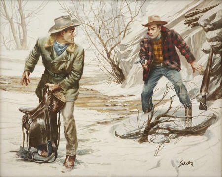 HARRY SCHAARE (American b.1922) The Outlaws,