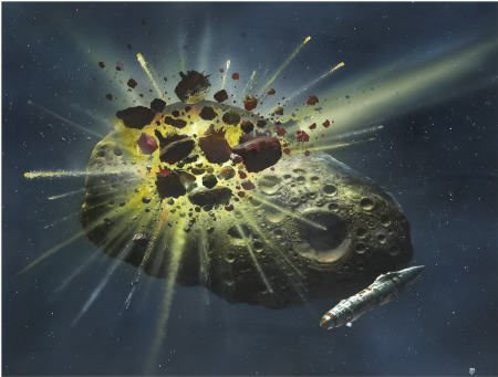 CHRIS FOSS (American b.1946) Asteroid Collision,