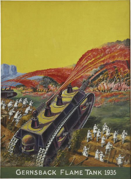 FRANK R. PAUL (American 1884 – 1963) Flame Tank,