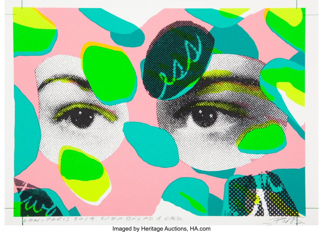 Paul Insect (b. 1971) LDN-Paris, 2019 Screenprin: Paul Insect (b. 1971) LDN-Paris, 2019 Screenprint in colors on card 6-3/4 x 9-1/2 inches (17.1 x 24.1 cm) (sheet) Signed, dated, and inscribed in pencil along lower edge HID03101062020 © 2020 Her