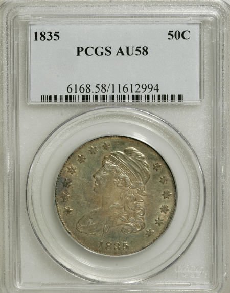 1835 50C AU58 PCGS.