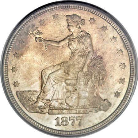 1877 T$1 MS64 PCGS.