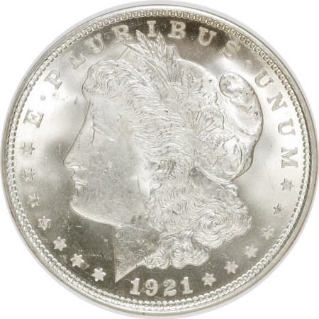 1921 $1 MS65 NGC. NGC Census: (7659/661). PCGS Po