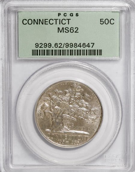 1935 50C Connecticut MS62 PCGS. PCGS Population (