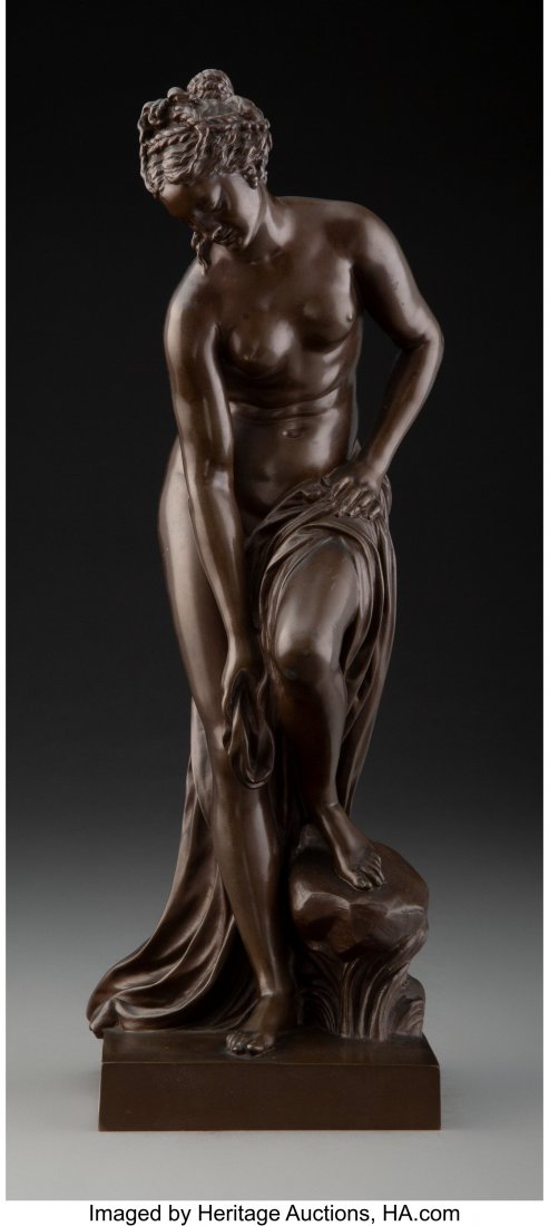After Christophe Gabriel Allegrain (French, 1710: After Christophe Gabriel Allegrain (French, 1710-1795) Venus at Bath Bronze 13-1/2 x 4-7/8 x 4-1/2 inches (34.3 x 12.4 x 11.4 cm) Signed G. C. ALLEGRAiN, FECiT Inscribed with the foundry mark F. BARBE