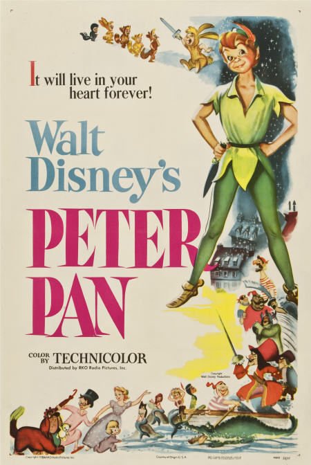 Peter Pan (RKO, 1953). One Sheet (27" X 41").