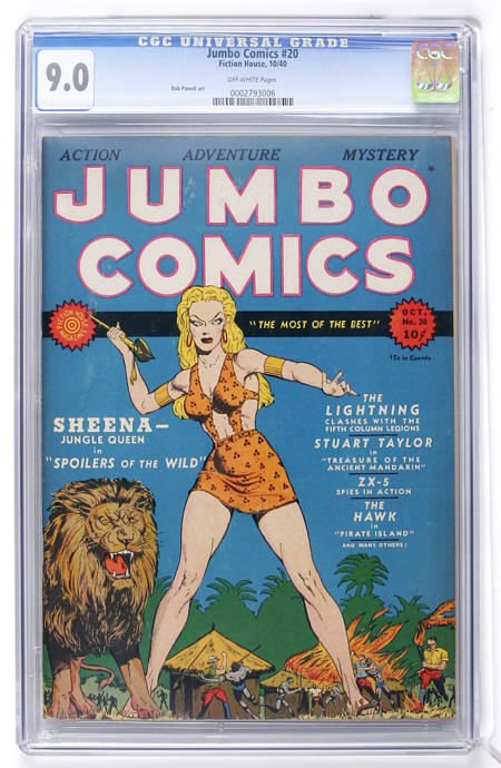 Jumbo Comics #20 (Fiction House, 1940) CGC VF/NM