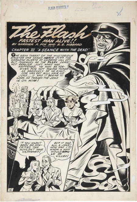 Harry Tschida All-Flash #7 Flash Splash Orig Art