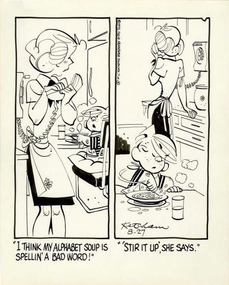 Hank Ketcham Dennis the Menace Comic Strip Art