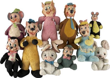 Hanna Barbera Plush Toy Group (circa 1950s 60s).