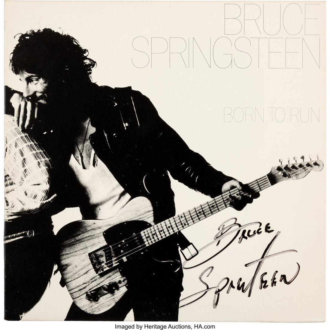 Bruce Springsteen Vintage-Autographed Born to Ru: Bruce Springsteen Vintage-Autographed Born to Run Vinyl LP (Columbia, JC 33795). Not just a beautifully signed copy of Bruce Springsteen’s breakthrough third album, Born to Run, but one done bac