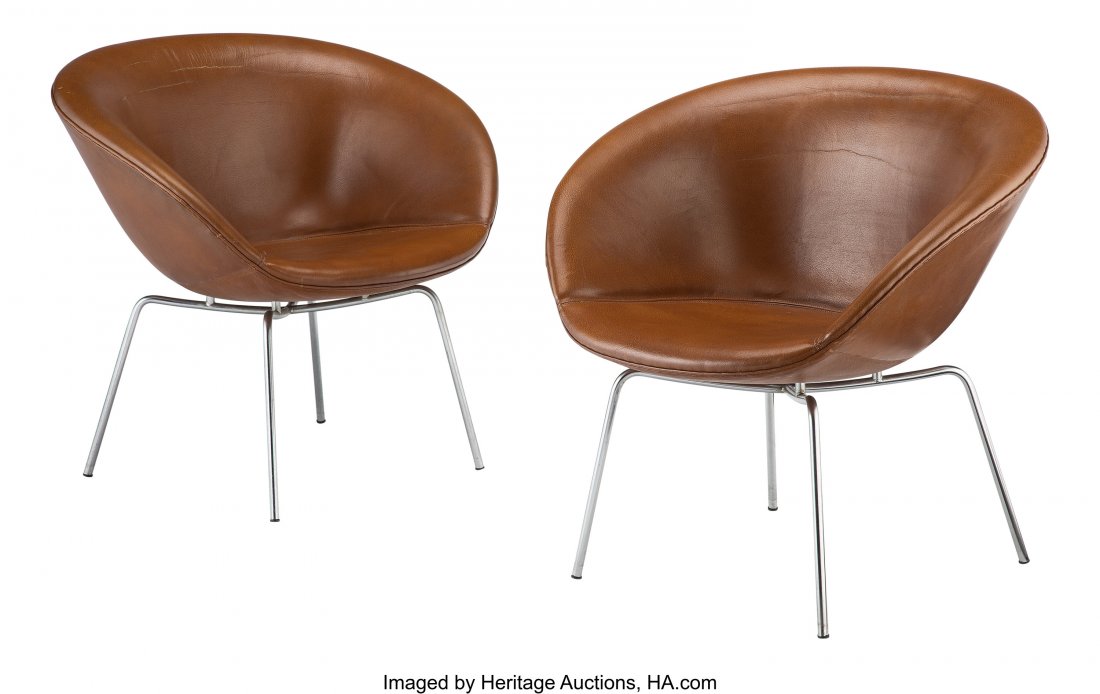 Arne Jacobsen (Danish, 1902-1971) Pair of Pot Ch (1 of 3)