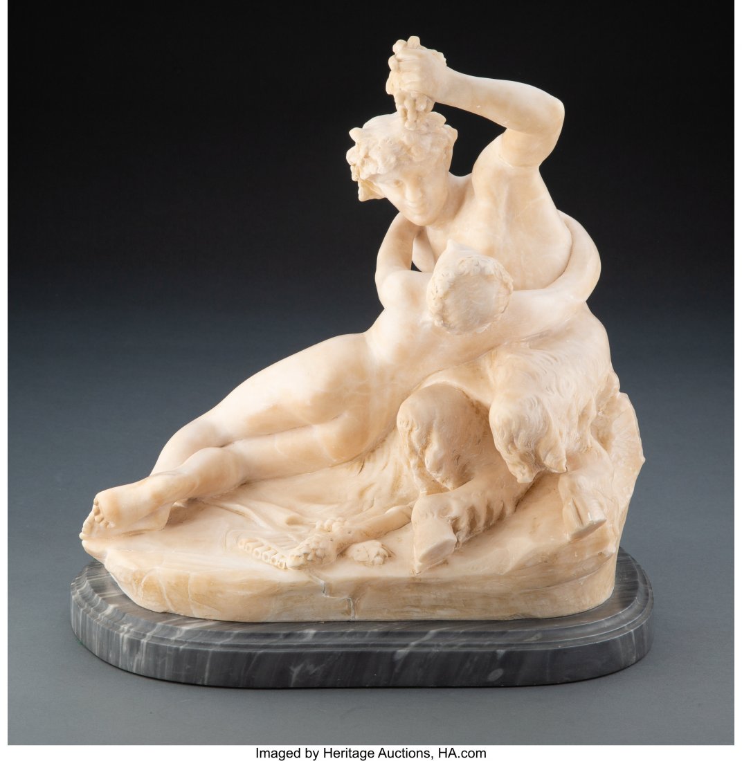 After Michel Claude Clodion (French, 1738-1814) : After Michel Claude Clodion (French, 1738-1814) Bacchanale Group Alabaster 14-1/4 inches (36.2 cm) Signed Clodion HID03101062020 © 2020 Heritage Auctions | All Rights Reserved
