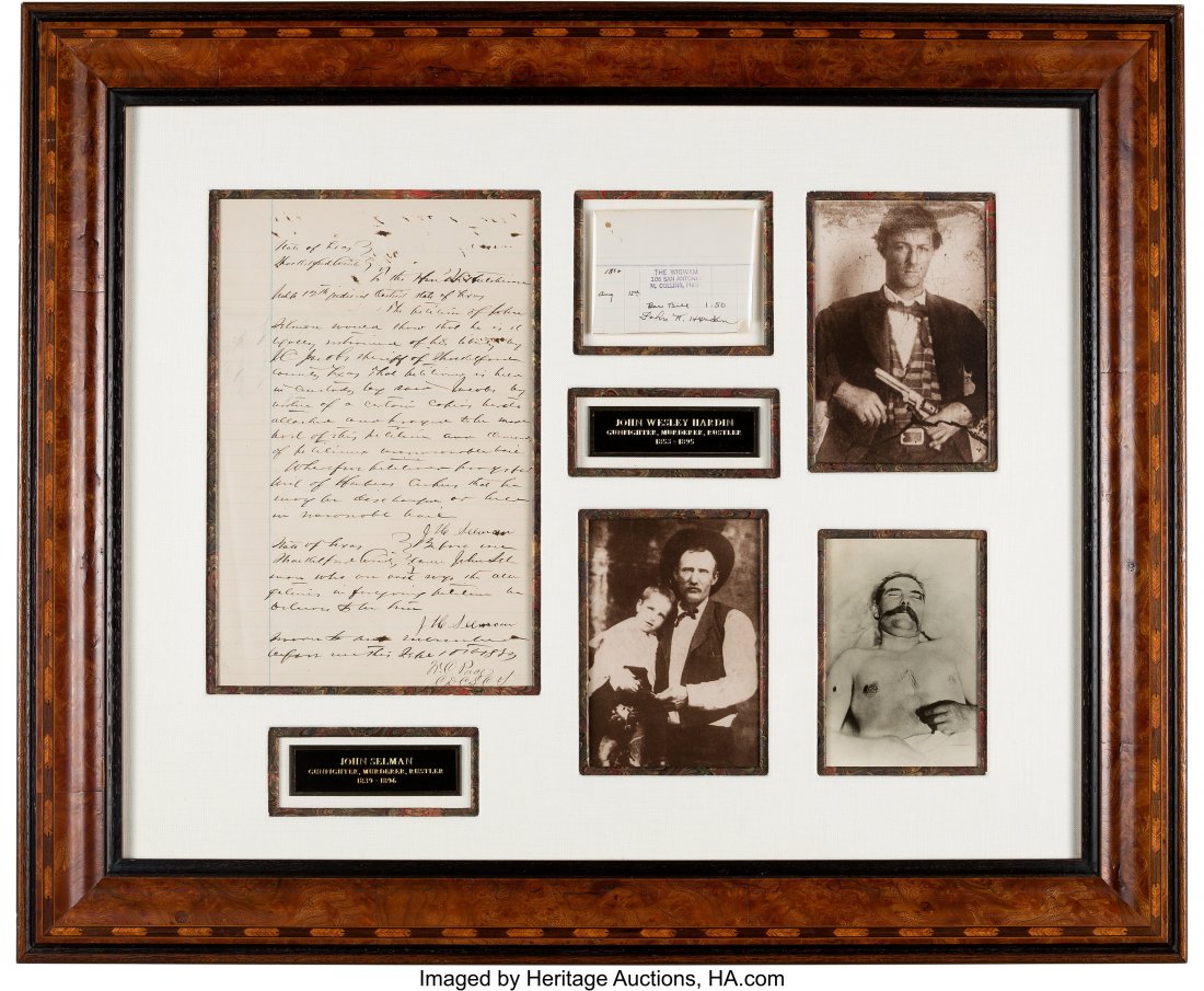 John Wesley Hardin: A Classic Form of His Sought: John Wesley Hardin: A Classic Form of His Sought-After Signature. Hardin was killed on August 19, 1895, in another of his favorite haunts, the Acme Saloon. Hardin had a heated dispute with an El Paso