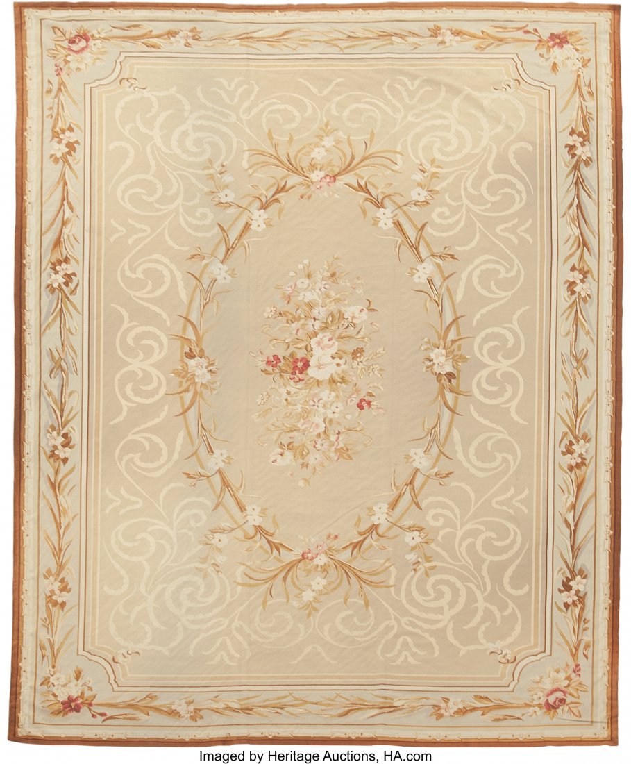 A French Aubusson-Style Needlepoint Carpet 236 x: A French Aubusson-Style Needlepoint Carpet 236 x 156 inches (599.4 x 396.2 cm) HID03101062020 © 2020 Heritage Auctions | All Rights Reserved