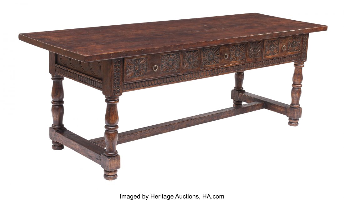 A Spanish Renaissance-Style Table 29 x 82 x 27-1: A Spanish Renaissance-Style Table 29 x 82 x 27-1/2 inches (73.7 x 208.3 x 69.9 cm) HID03101062020 © 2020 Heritage Auctions | All Rights Reserved