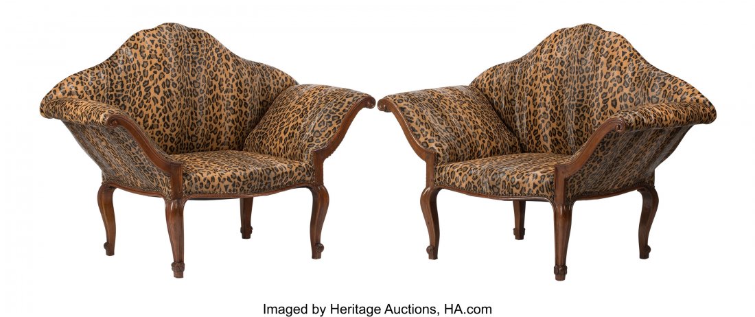 A Pair of Venetian Upholstered Settees, late 19t: A Pair of Venetian Upholstered Settees, late 19th century 41 x 55 x 27 inches (104.1 x 139.7 x 68.6 cm) (each) HID03101062020© 2020 Heritage Auctions | All Rights Reserved