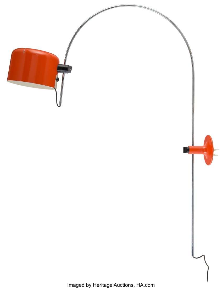 Joe Cesare Colombo (Italian, 1930-1971) "Coup&#x: Joe Cesare Colombo (Italian, 1930-1971) "Coupé" Wall Light, designed 1968, Oluce Enameled aluminum, chromed metal 45 x 32 x 9 inches (114.3 x 81.3 x 22.9 cm) PROVENANCE: Delorenzo1950, New York