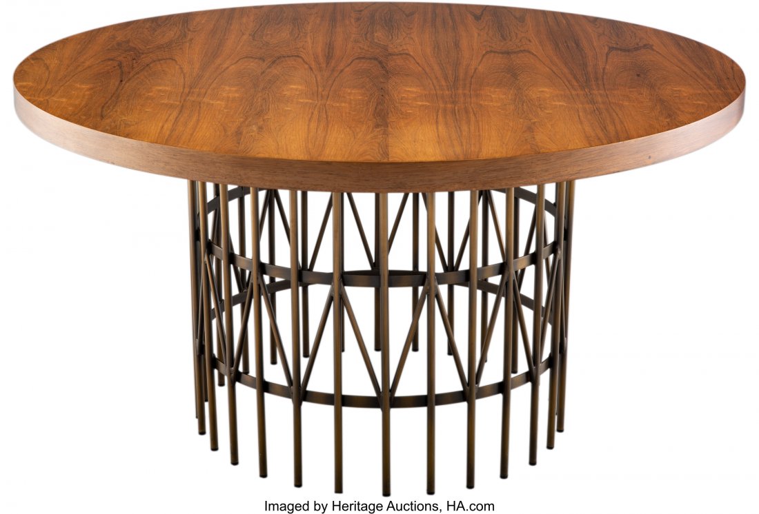 Milo Baughman (American, 1923-2003) Cocktail Tab: Milo Baughman (American, 1923-2003) Cocktail Table, circa 1965 Rosewood, brass 24-1/4 x 44-3/4 x 44-3/4 inches (61.6 x 113.7 x 113.7 cm) PROVENANCE: Wyeth, New York. HID03101062020 © 2020 Heritag