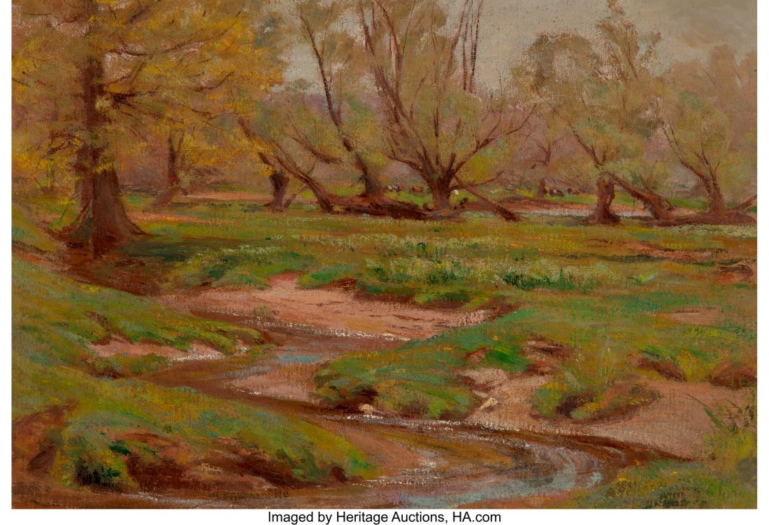 Attributed to Eliot Candee Clark (American, 1883: Attributed to Eliot Candee Clark (American, 1883-1980) Chadds Ford, Pennsylvania Oil on canvas 14 x 20 inches (35.6 x 50.8 cm) HID03101062020 © 2020 Heritage Auctions | All Rights Reserved