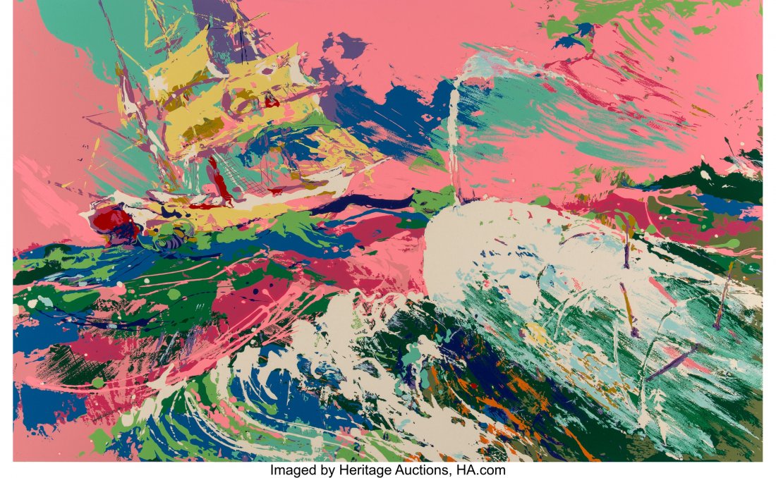LeRoy Neiman (American, 1921-2012) Moby Dick, 19: LeRoy Neiman (American, 1921-2012) Moby Dick, 1975 Serigraph in colors on paper 18-3/4 x 30-1/2 inches (47.6 x 77.5 cm) (image) Ed. 279/300 Signed and numbered in pencil along the lower edge HID031010