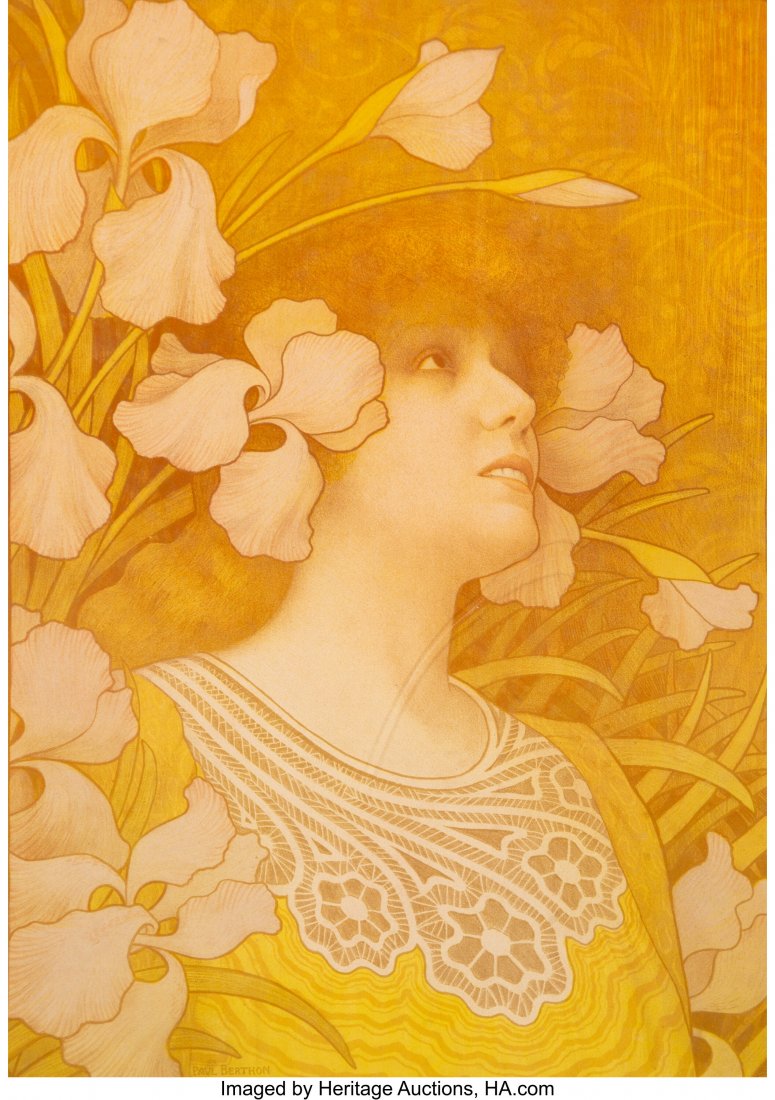 Paul Berthon (French, 1872-1909) Sarah Bernhardt: Paul Berthon (French, 1872-1909) Sarah Bernhardt as Melisande, 1901 Lithograph in colors on paper 20-1/2 x 14-3/4 inches (52.1 x 37.5 cm) Name printed at lower margin of work HID03101062020 © 202