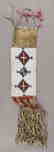 55159: A SIOUX BEADED HIDE TOBACCO BAG c. 1910 sinew s
