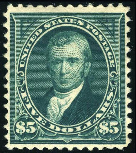 #263, 1894, $5 Dark Green. (Original Gum - Hinge