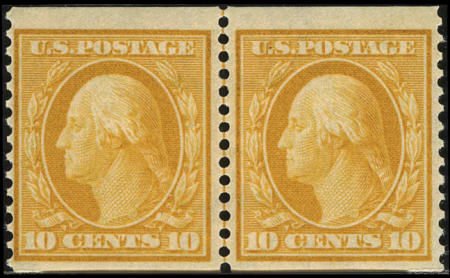 #356, 1909, 10c Yellow F-VF 75 PSE. (Original Gu