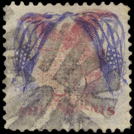 #121b, 1869, 30c Ultramarine & Carmine, Flags In