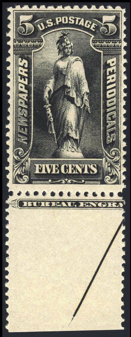 #PR104, 1895, 5c Black. (Original Gum - Never Hi