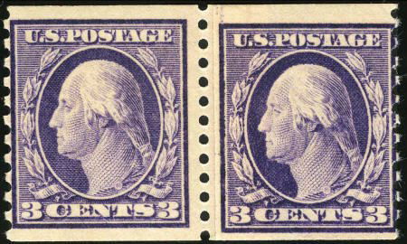 #445, 1914, 3c Violet. (Original Gum - Previousl